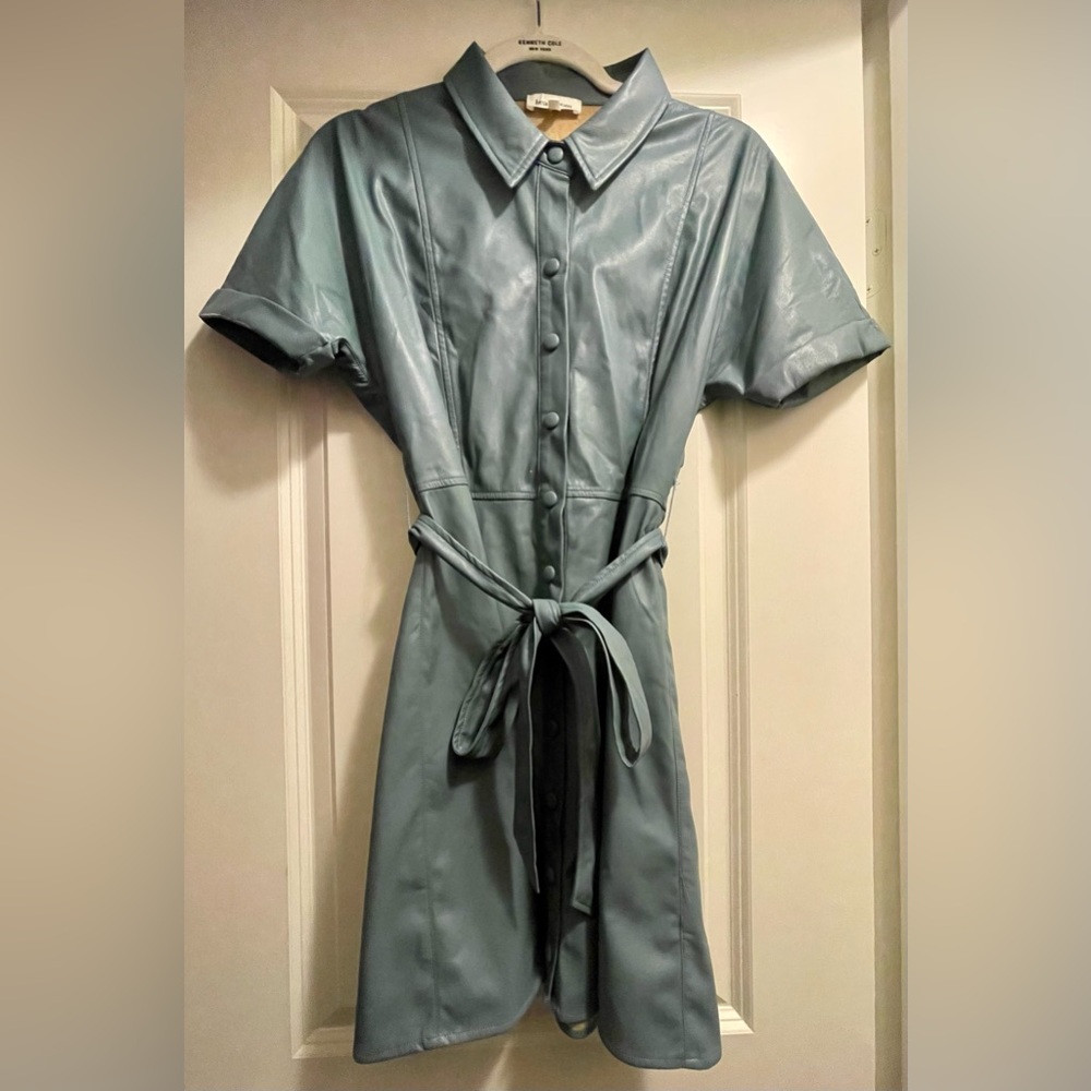 Heartloom-faux leather dress